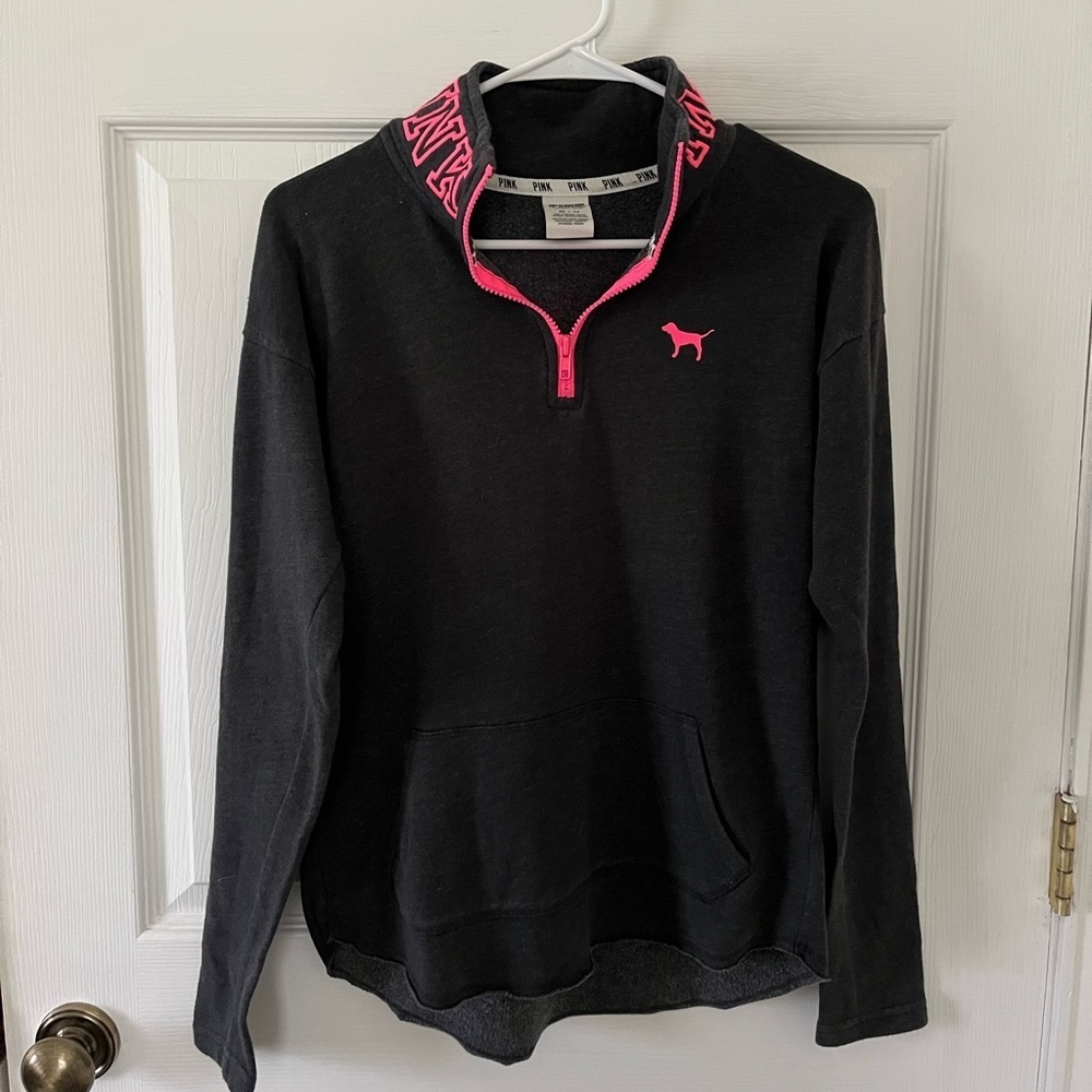 PINK Victoria's Secret Gray and Pink Pullover
